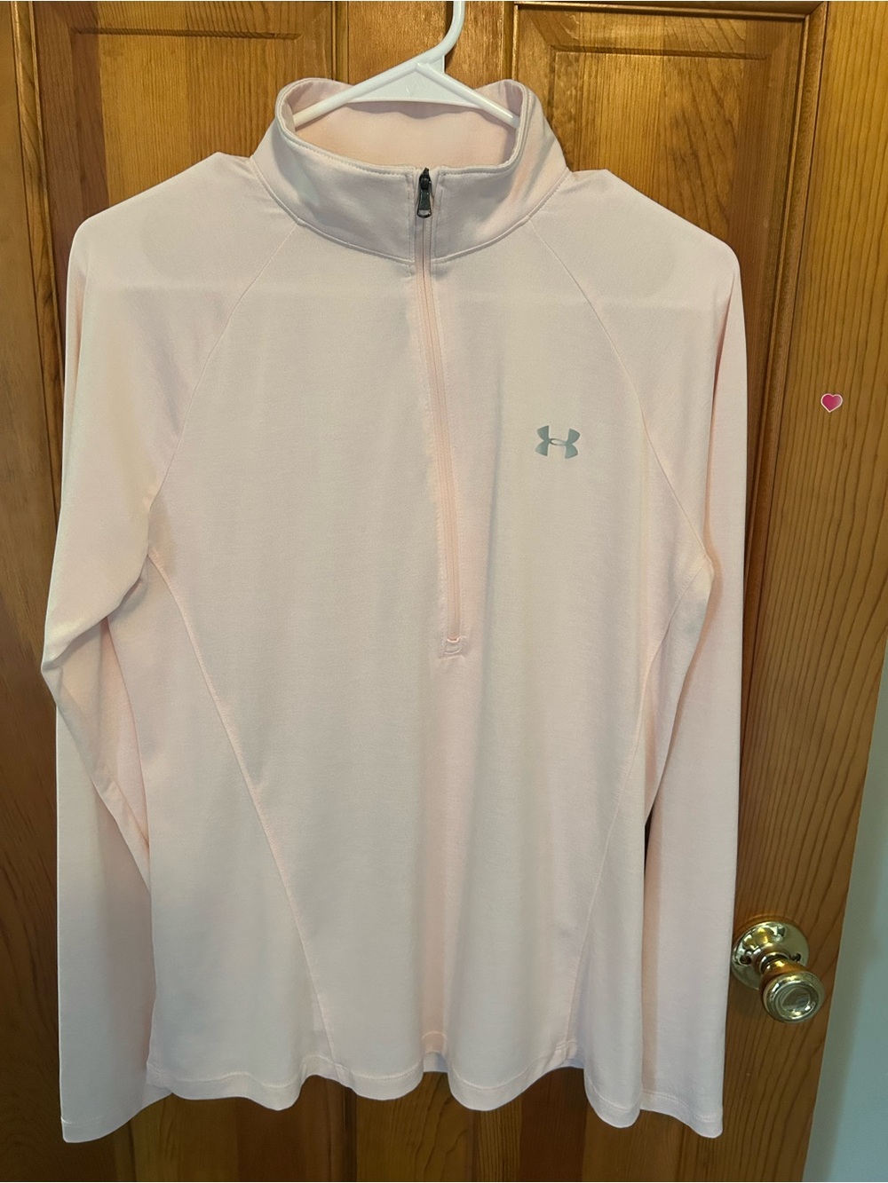 Under Armour Blush Pink Half-Zip Athletic Pullover